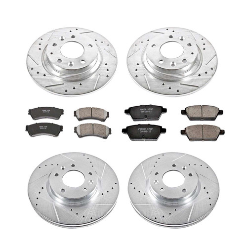 Power Stop Front & Rear Z23 Evolution Sport Brake Kit for 06-12 Ford Fusion