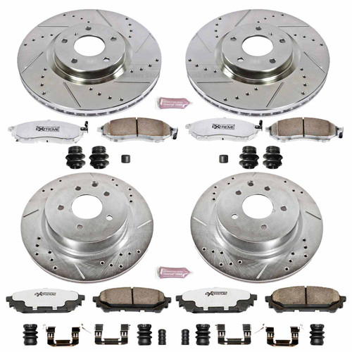 Power Stop Front & Rear Z26 Street Warrior Brake Kit for 08-12 Infiniti EX35