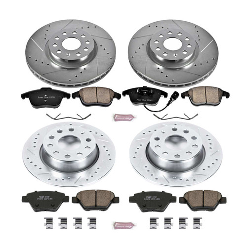Power Stop Front & Rear Z23 Evolution Sport Brake Kit for 12-15 Volkswagen Passat
