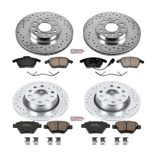 Power Stop Front & Rear Z23 Evolution Sport Brake Kit for 2012 VW Beetle