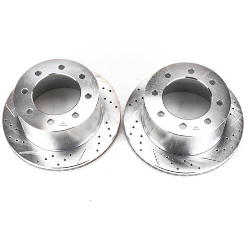 Power Stop Rear Evolution Drilled & Slotted Rotors for 03-08 Express 3500