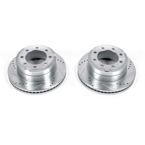 Power Stop Rear Evolution Drilled & Slotted Rotors for 13-19 F-250 Super Duty