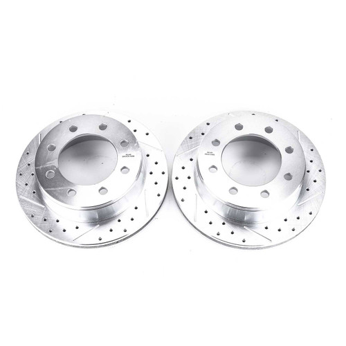 Power Stop Rear Evolution Drilled & Slotted Rotors for 02-06 Avalanche 2500