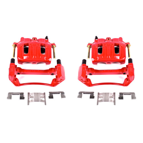 Power Stop Front Red Calipers w/Brackets for 99-03 Ford F-150