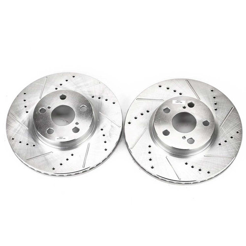 Power Stop Front Evolution Drilled & Slotted Rotors for 09-10 Pontiac Vibe