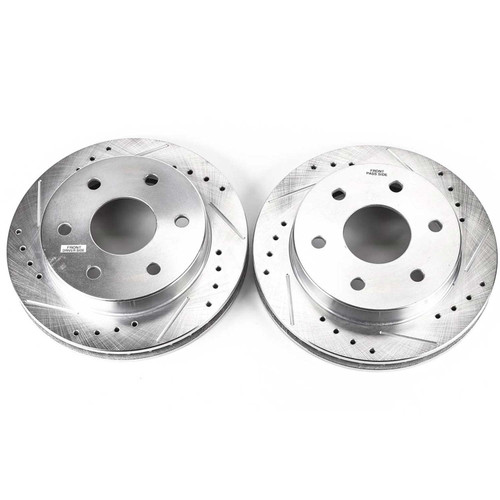 Power Stop Front Evolution Drilled & Slotted Rotors for 99-00 Cadillac Escalade