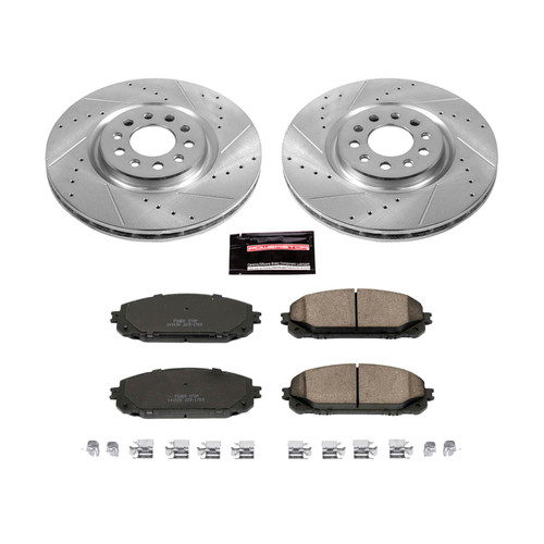 Power Stop Front Z23 Evolution Sport Brake Kit for 14-16 Jeep Cherokee