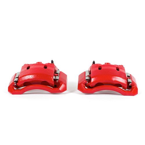 Power Stop Front Red Calipers w/Brackets for 06-08 Dodge Ram 1500 Mega Cab