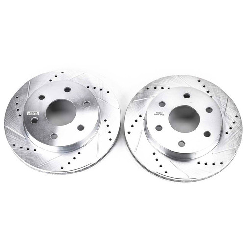 Power Stop Front Evolution Drilled & Slotted Rotors for 02-06 Cadillac Escalade