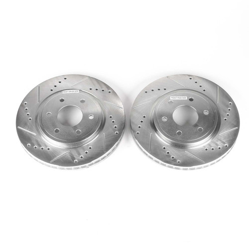 Power Stop Front Evolution Drilled & Slotted Rotors for 05-19 Nissan Frontier