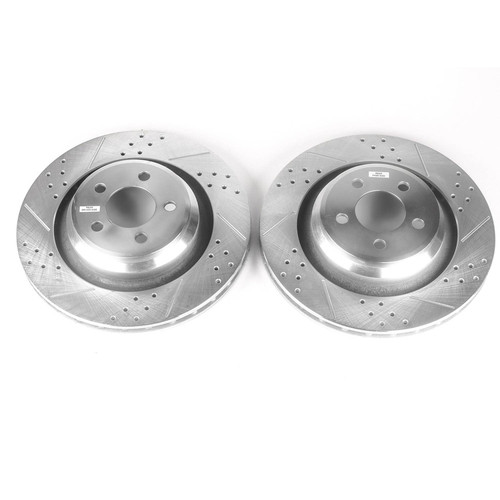 Power Stop Rear Evolution Drilled & Slotted Rotors for 05-10 Chrysler 300 SRT-8