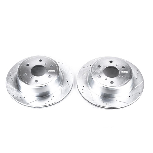 Power Stop Rear Evolution Drilled & Slotted Rotors for 07-19 Cadillac Escalade