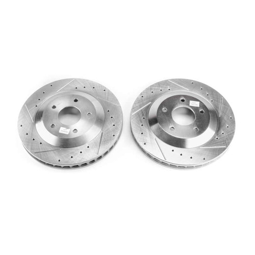 Power Stop Front Evolution Drilled & Slotted Rotors for 2004 Cadillac XLR