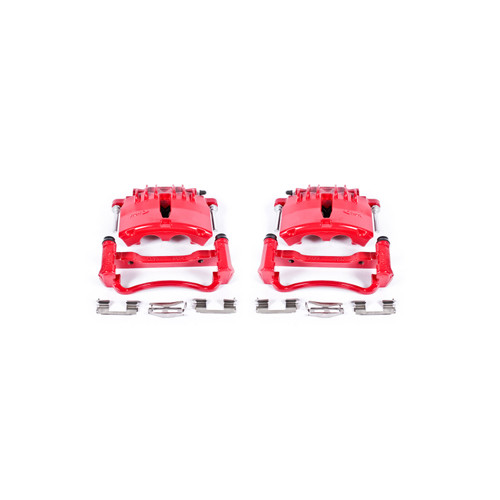 Power Stop Front Red Calipers w/Brackets for 99-02 Ford Mustang