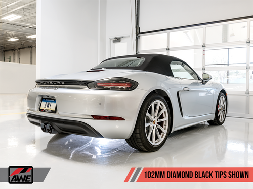AWE Touring Edition Exhaust for Porsche 718 Boxster / Cayman - Black Tips