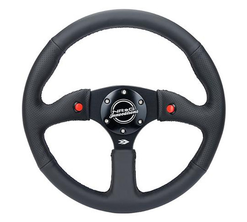 NRG 350MM 2" DEEP STEERING WHEEL LEATHER Reinforced Steering Wheel