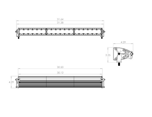 Baja Designs OnX6 Series White Driving Combo Pattern 30" LED Light Bar