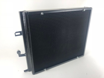 CSF Front Mount Triple-Pass Heat Exchanger w/Rock Guard - Black for BMW B58/B48