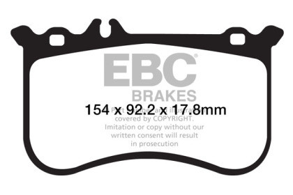 EBC Redstuff Front Brake Pads for 10-11 Mercedes-Benz CL550 5.5 AMG Sport Pkg