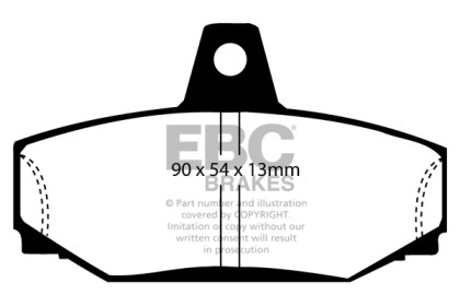 EBC Yellowstuff Rear Brake Pads for 83-90 Volvo 760 2.3 Turbo (ABS) (Girling)