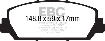 EBC Yellowstuff Front Brake Pads for 12+ Acura RDX 3.5