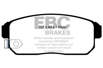 EBC Yellowstuff Rear Brake Pads for 02-03 Infiniti G20 2.0