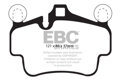 EBC Bluestuff Front Brake Pads for 07-08 911 (997) Cast Iron Rotor 3.6 Carrera 2