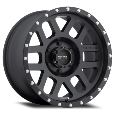 Method MR306 Mesh 17x8.5 0mm Offset 5x5.5 108mm CB Matte Black Wheel