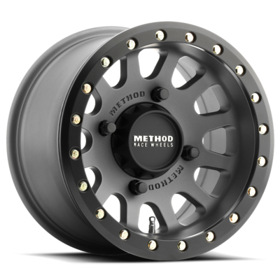 Method MR401 UTV Beadlock 15x7 4+3/+13mm Offset 4x136 106mm CB Titanium Wheel