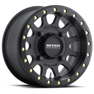 Method MR401 UTV Beadlock 15x6 5+1/+53mm Offset 4x156 132mm CB Matte Black Wheel
