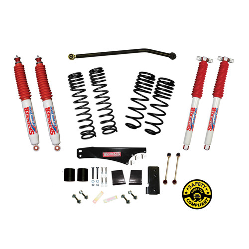 Skyjacker Long Travel 3.5"-4" Lift Kit w/Hydro Shocks for 07-18 Wrangler JK 2Dr