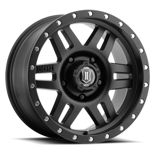 ICON Six Speed 17x8.5 5x5 -6mm Offset 4.5in BS 94mm Bore Satin Black Wheel