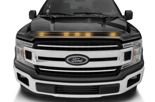 AVS Aeroskin LightShield Color Hood Protector, Shadow Black for 16-18 Ford F-150