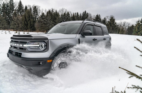 AVS Aeroskin II Textured Low Profile Hood Shield - Black for 2021 Ford Bronco Sport