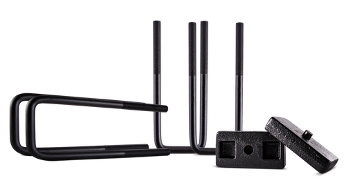 Body Armor 4x4 1" Block and U Bolt Kit for 07-13 19-20 Sierra/Silverado 1500