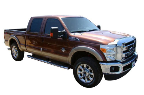 AVS Aeroskin Low Profile Hood Shield - Chrome for 11-16 Ford F-350