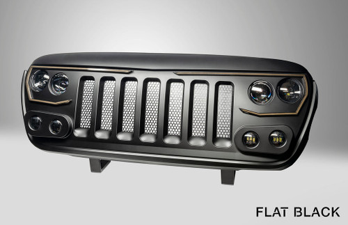 Oracle VECTOR Series Full LED Grille Flat Black for Jeep Wrangler JL/JT