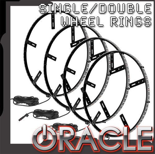 Oracle LED Illuminated Wheel Rings - Single Row ColorSHIFT No Remote