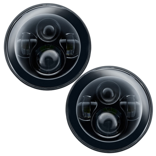 Oracle 7" High Powered LED Headlights Black Bezel ColorSHIFT No Controller