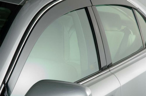 AVS Ventvisor Window Deflectors - Smoke w/ Chrome for 2018 Nissan Rogue