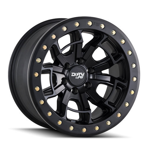 Dirty Life 9303 DT-1 17x9 5x114.3 -12mm Matte Black Wheel - RASH RING