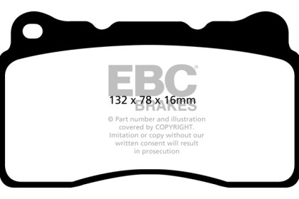EBC Redstuff Front Brake Pads for 2016+ Cadillac CT6 2.0L Turbo