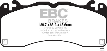 EBC Bluestuff Front Brake Pads for 2015+ Mustang 2.3L Turbo (GT Package)