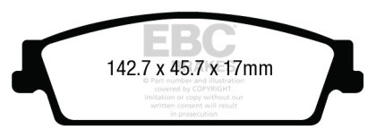 EBC Ultimax2 Rear Brake Pads for 15+ Cadillac Escalade 6.2 2WD