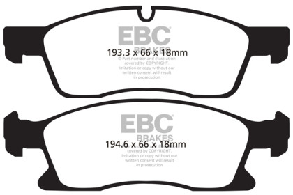 EBC Ultimax2 Front Brake Pads for 11+ Dodge Durango 3.6