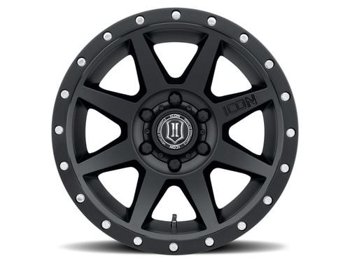 ICON Rebound 17x8.5 6x5.5 25mm Offset 5.75" BS 95.1mm Bore Satin Black Wheel