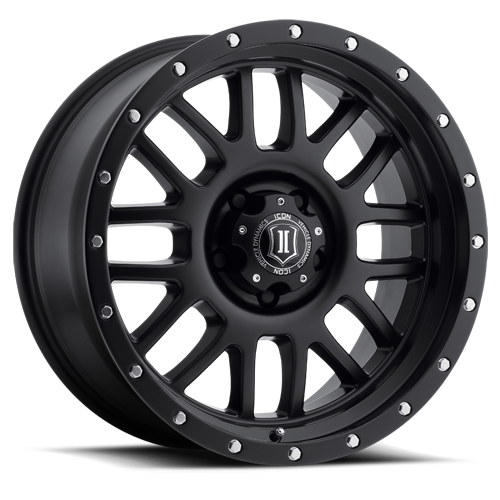 ICON Alpha 20x9 5x150 16mm Offset 5.625in BS 110.1mm Bore Satin Black Wheel
