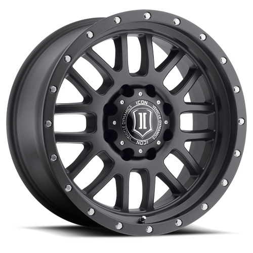 ICON Alpha 17x8.5 6x135 6mm Offset 5in BS 87.1mm Bore Satin Black Wheel