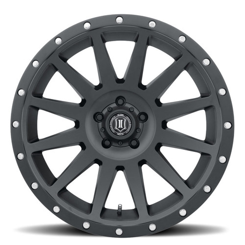 ICON Compression 20x10 5x5 -12mm Offset 5" BS 71.5mm Bore Satin Black Wheel