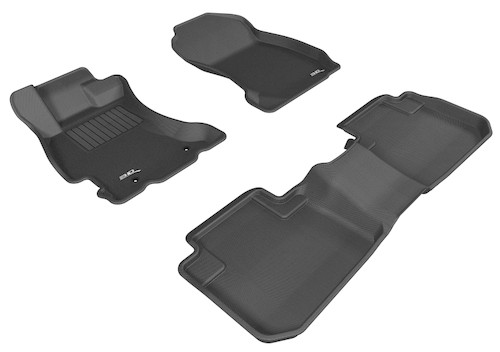 3D MAXpider Kagu Front & Rear Floormats - Black for 14-18 Subaru Forester